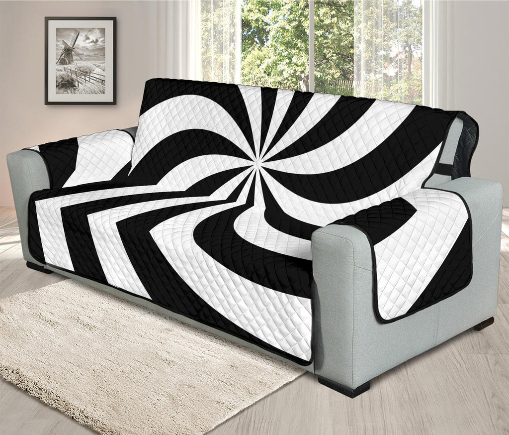 Swirl Optical Illusion Print Oversized Sofa Protector