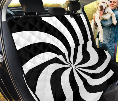 Swirl Optical Illusion Print Pet Car Back Seat Cover