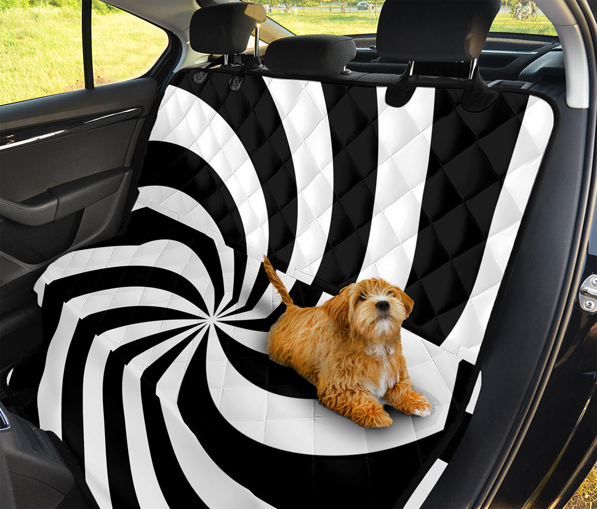 Swirl Optical Illusion Print Pet Car Back Seat Cover
