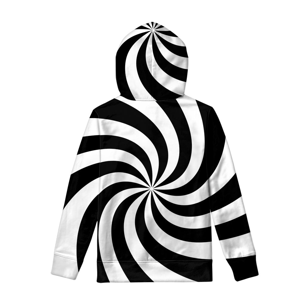 Swirl Optical Illusion Print Pullover Hoodie