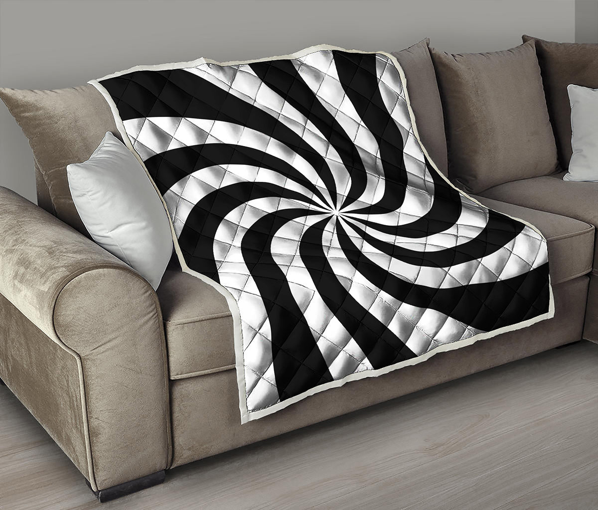 Swirl Optical Illusion Print Quilt