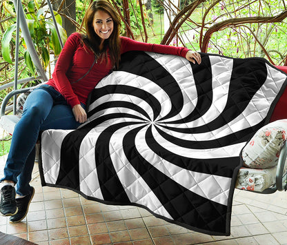 Swirl Optical Illusion Print Quilt