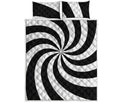 Swirl Optical Illusion Print Quilt Bed Set