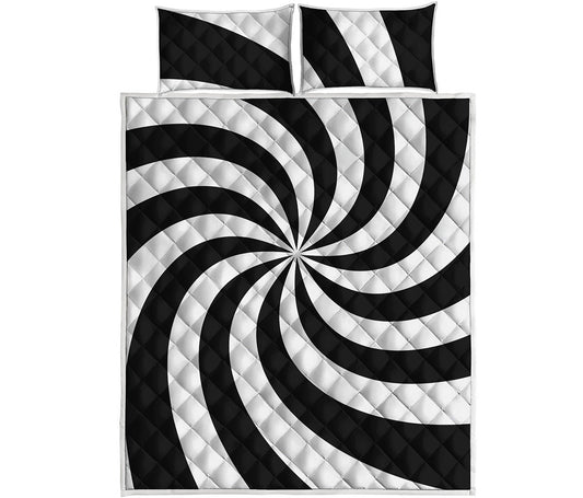 Swirl Optical Illusion Print Quilt Bed Set