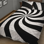 Swirl Optical Illusion Print Quilt Bed Set