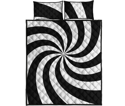 Swirl Optical Illusion Print Quilt Bed Set
