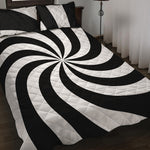 Swirl Optical Illusion Print Quilt Bed Set