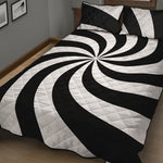 Swirl Optical Illusion Print Quilt Bed Set