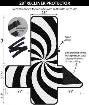 Swirl Optical Illusion Print Recliner Protector