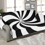 Swirl Optical Illusion Print Sofa Protector