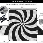 Swirl Optical Illusion Print Sofa Protector