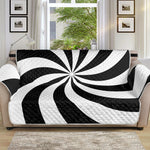 Swirl Optical Illusion Print Sofa Protector