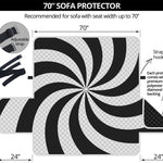 Swirl Optical Illusion Print Sofa Protector