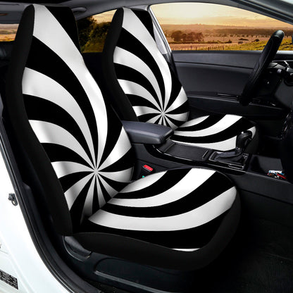 Swirl Optical Illusion Print Universal Fit Car Seat Covers
