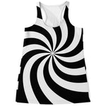 Swirl Optical Illusion Print Women's Racerback Tank Top