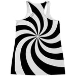 Swirl Optical Illusion Print Women's Racerback Tank Top