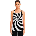 Swirl Optical Illusion Print Women's Racerback Tank Top