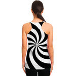 Swirl Optical Illusion Print Women's Racerback Tank Top