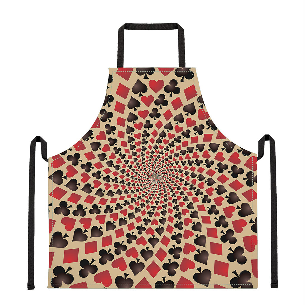 Swirl Playing Card Suits Print Apron