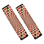 Swirl Playing Card Suits Print Car Seat Belt Covers