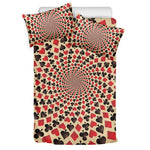 Swirl Playing Card Suits Print Duvet Cover Bedding Set