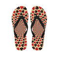 Swirl Playing Card Suits Print Flip Flops