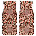 Swirl Playing Card Suits Print Front and Back Car Floor Mats