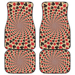 Swirl Playing Card Suits Print Front and Back Car Floor Mats