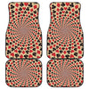 Swirl Playing Card Suits Print Front and Back Car Floor Mats