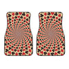 Swirl Playing Card Suits Print Front Car Floor Mats