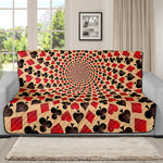 Swirl Playing Card Suits Print Futon Protector