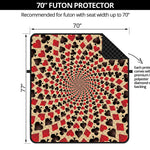 Swirl Playing Card Suits Print Futon Protector