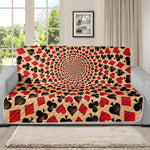 Swirl Playing Card Suits Print Futon Protector