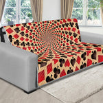 Swirl Playing Card Suits Print Futon Protector