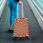 Swirl Playing Card Suits Print Luggage Cover