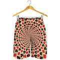 Swirl Playing Card Suits Print Men's Shorts
