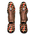 Swirl Playing Card Suits Print Muay Thai Shin Guards