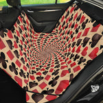 Swirl Playing Card Suits Print Pet Car Back Seat Cover