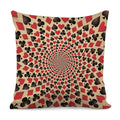 Swirl Playing Card Suits Print Pillow Cover