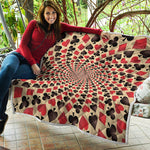 Swirl Playing Card Suits Print Quilt