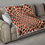 Swirl Playing Card Suits Print Quilt