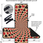 Swirl Playing Card Suits Print Recliner Protector