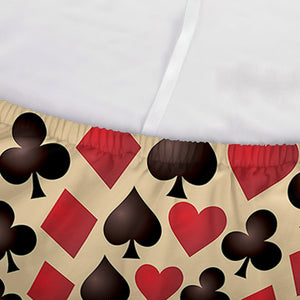 Swirl Playing Card Suits Print Sofa Cover