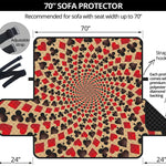 Swirl Playing Card Suits Print Sofa Protector