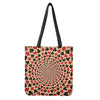 Swirl Playing Card Suits Print Tote Bag