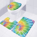 Swirl Tie Dye Print 3 Piece Bath Mat Set