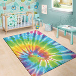 Swirl Tie Dye Print Area Rug