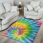 Swirl Tie Dye Print Area Rug