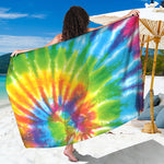 Swirl Tie Dye Print Beach Sarong Wrap