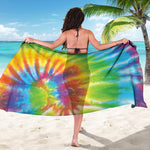 Swirl Tie Dye Print Beach Sarong Wrap